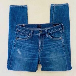 CoH Agnes Distressed Slim Straight Crop Jeans 24